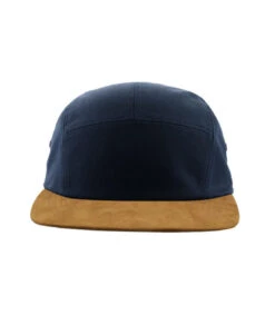 5 Panel Blank Navy Brown Suede