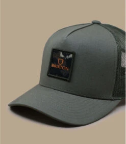 Brixton Alpha Block Trucker Military Olive -Chapeau Soldes Boutique alpha block trucker military olive 2
