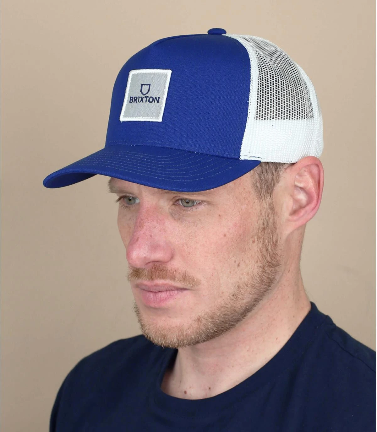 Brixton Alpha Block X Navy White 1 Brixton Alpha Block X Navy White