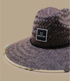 Brixton Alpha Square Sun Hat Brown Straw -Chapeau Soldes Boutique alpha square sun hat brown straw 2