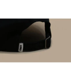 OBEY Bold Label Organic 6 Panel Black -Chapeau Soldes Boutique bold label organic 6 panel blackObey20Bold20Label20Organic20620Panel20black