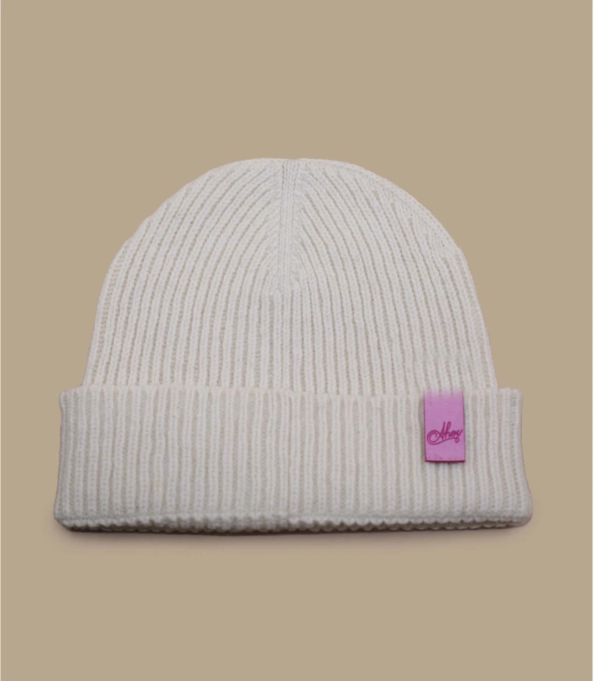 Bonnet Ahoy Natural Pink. Eco & Fabriqué En France 1 Bonnet Ahoy Natural Pink. Eco & Fabriqué En France