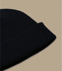 Bonnet Fabriqué En France En Laine Recyclée Noir -Chapeau Soldes Boutique bonnet fabrique en france en laine recyclee noir 2