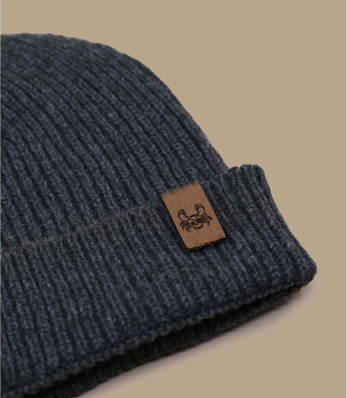 Bonnet Ocean Legend Anthracite Brown. Eco & Fabriqué En France 2 Bonnet Ocean Legend Anthracite Brown. Eco & Fabriqué En France – Image 2
