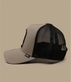 Casquette Trucker HFT Rebellion Beige Black -Chapeau Soldes Boutique casquette trucker hft rebellion beige black 2