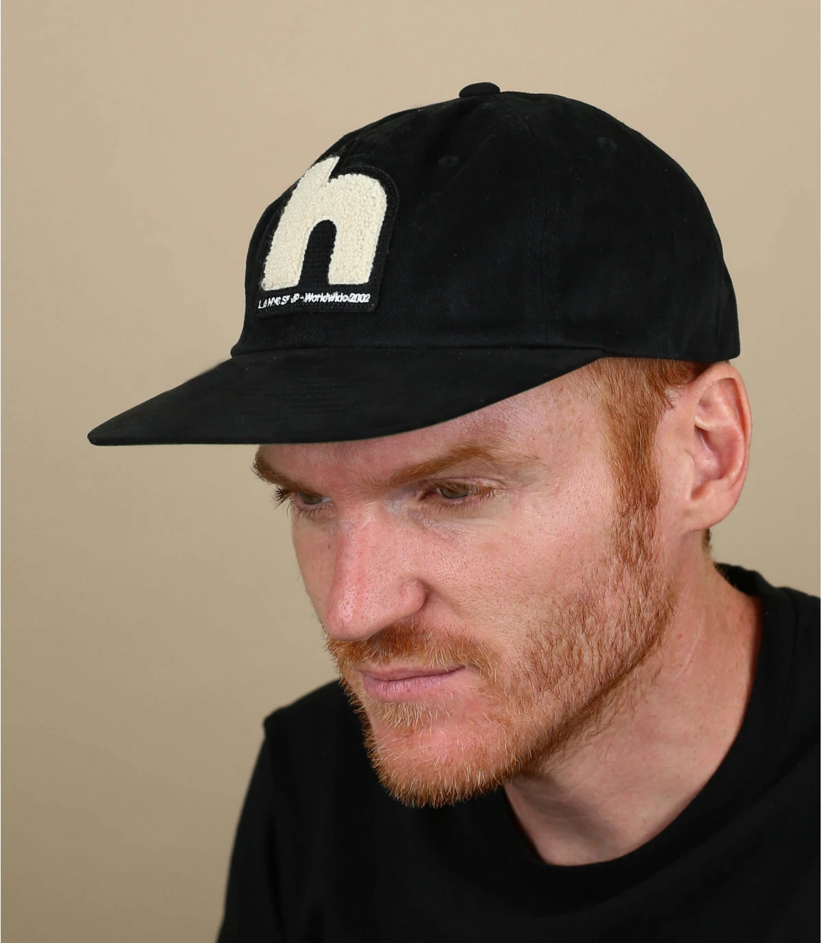 HUF Chenille Patch 6 Panel Black 1 HUF Chenille Patch 6 Panel Black