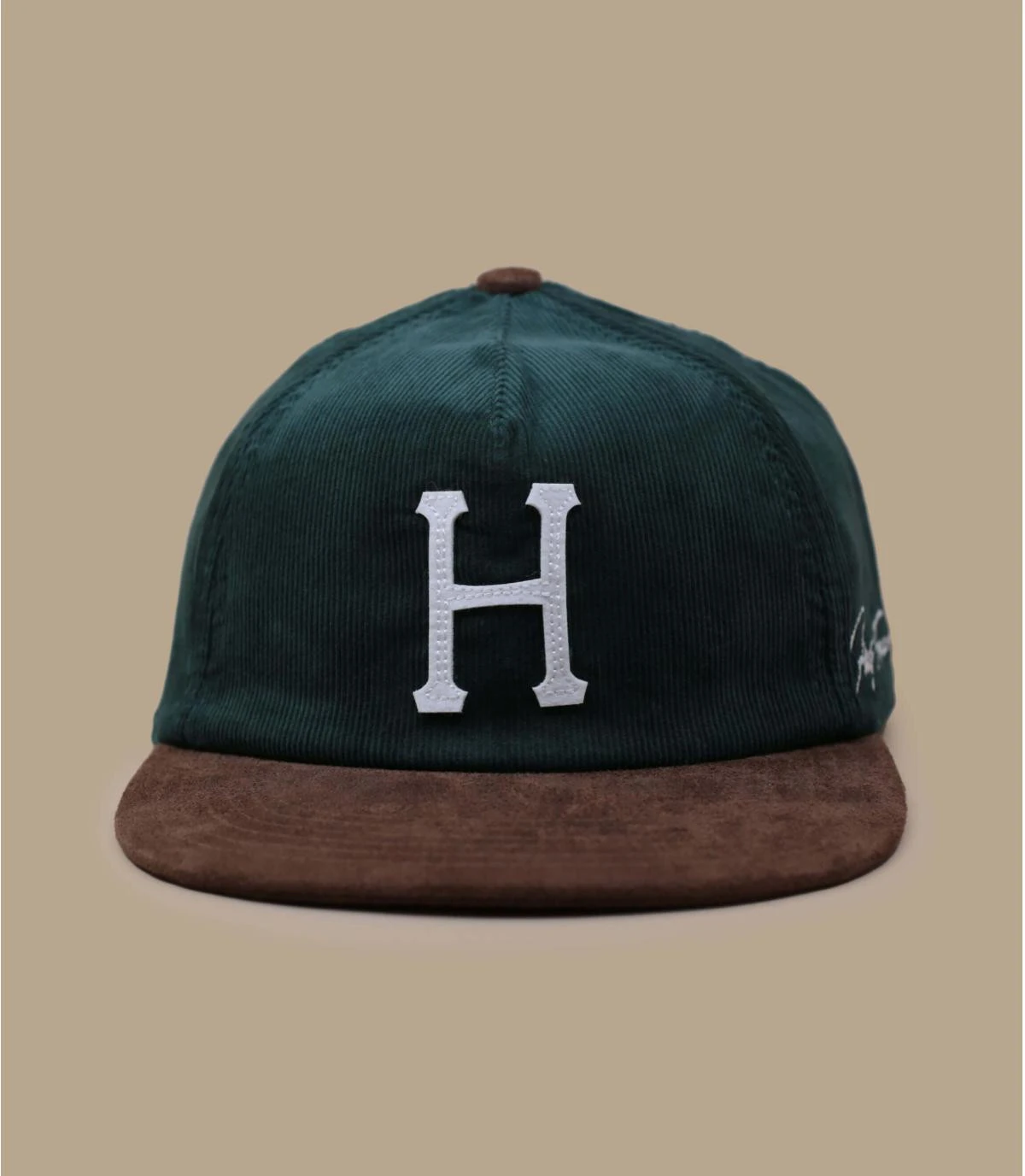 HUF Corduroy Classic H Strapback Forest Green 2 HUF Corduroy Classic H Strapback Forest Green – Image 2