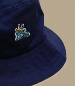 HUF Crown Reversible Bucket Navy Blazer -Chapeau Soldes Boutique crown reversible bucket camel navy blazer 2