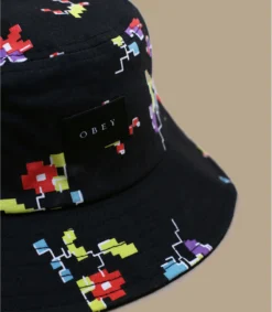OBEY Digital Floral Bucket Black 6 OBEY Digital Floral Bucket Black -Chapeau Soldes Boutique digital floral bucket black 2
