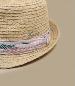 California Pink 5 California Pink -Chapeau Soldes Boutique don sato pinktrilby20paille20ruban20feuilles