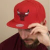 Mitchell & Ness Embroidery Glitch Snapback Bulls