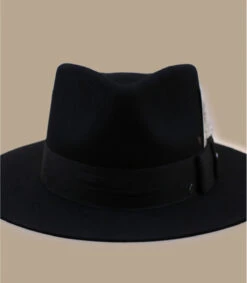 Stetson Fedora Woolfelt Black -Chapeau Soldes Boutique fedora woolfelt black 4