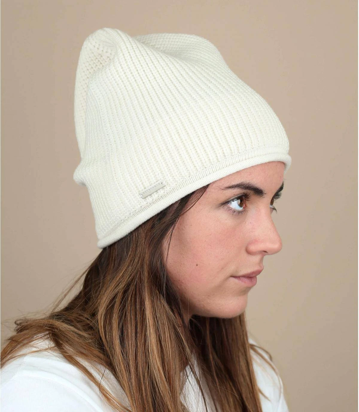 Seeberger Headsock In Recycled Yarn Cream 1 Seeberger Headsock In Recycled Yarn Cream