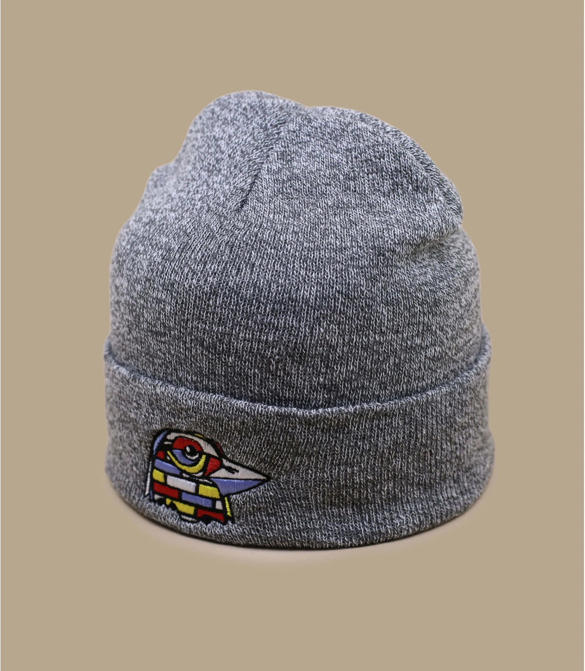 Keim Street Bird Beanie Heather Grey 2 Keim Street Bird Beanie Heather Grey – Image 2
