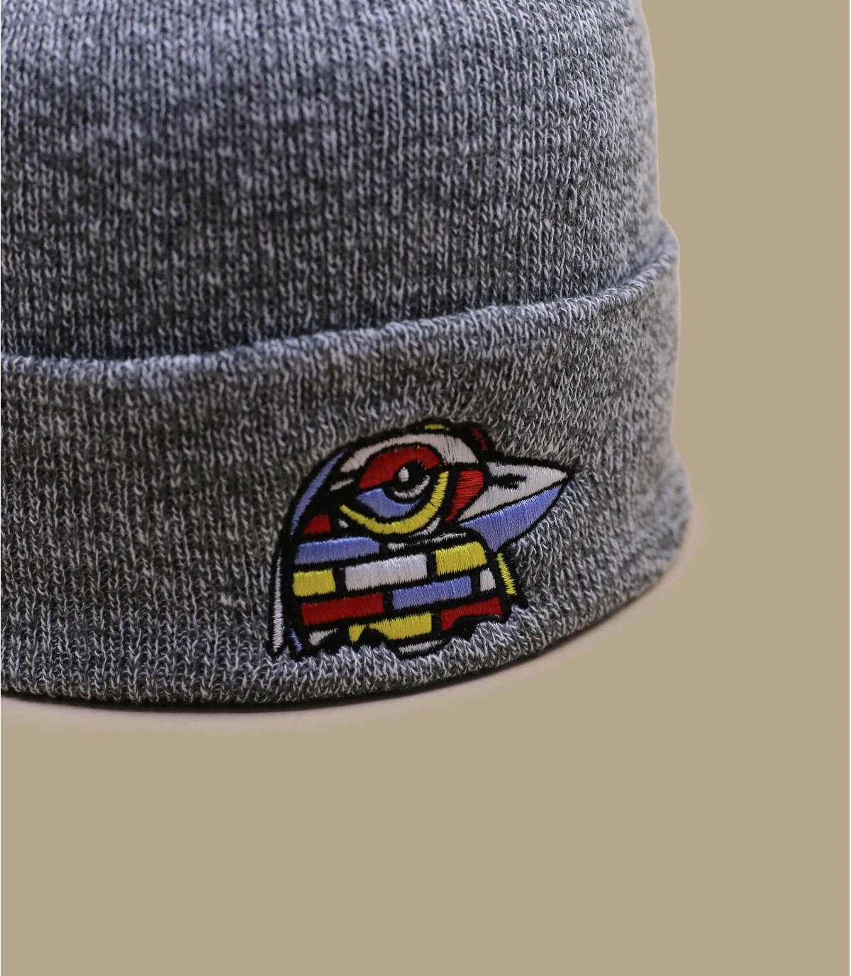 Keim Street Bird Beanie Heather Grey 3 Keim Street Bird Beanie Heather Grey – Image 3