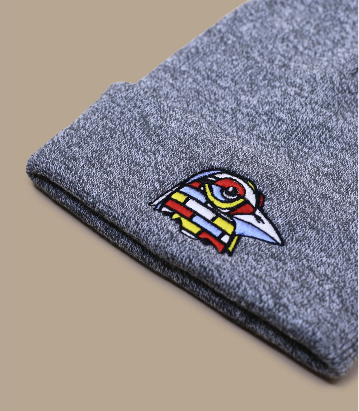 Keim Street Bird Beanie Heather Grey 4 Keim Street Bird Beanie Heather Grey – Image 4