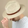 Brixton Messer Straw Fedora Natural