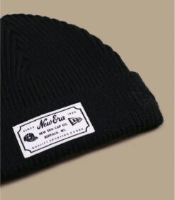 NEW ERA NE Patch Short Cuff Beanie Black -Chapeau Soldes Boutique ne patch short cuff beanie black 2