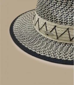 Seeberger Paper Fedora Zigzag -Chapeau Soldes Boutique paper fedora zigzag