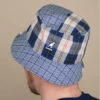 Kangol Plaid Mashup Bucket Mykonos Blue