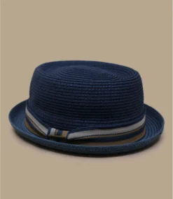 Stetson Pork Pie Toyo Blue -Chapeau Soldes Boutique pork pie toyo blue 2