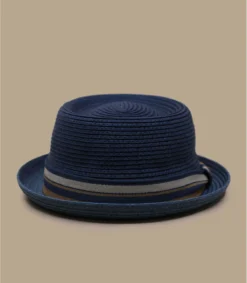 Stetson Pork Pie Toyo Blue -Chapeau Soldes Boutique pork pie toyo blue 3