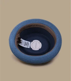 Stetson Pork Pie Toyo Blue -Chapeau Soldes Boutique pork pie toyo blue 4