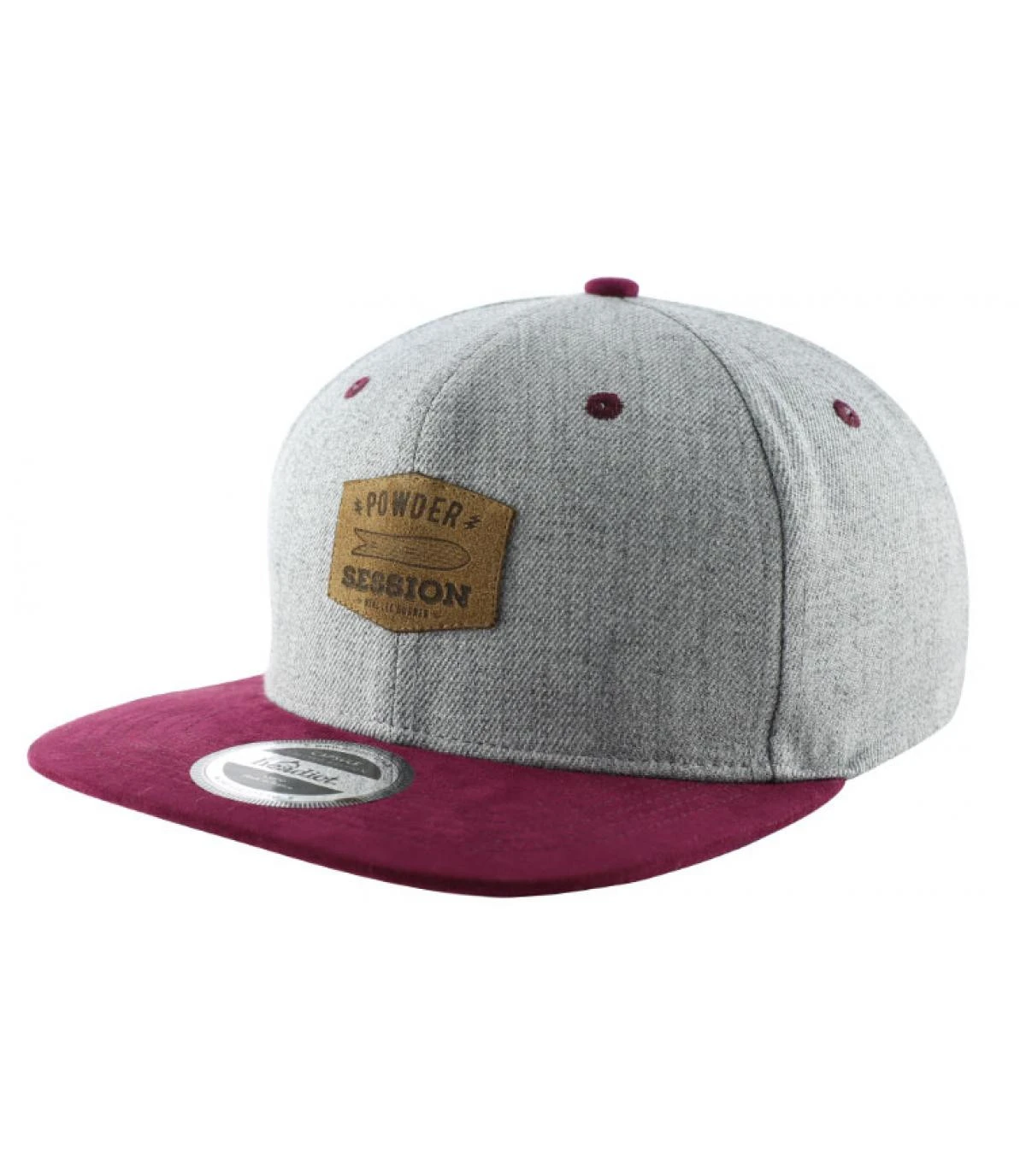 Snapback Powder Session Grey Burgundy 2 Snapback Powder Session Grey Burgundy – Image 2