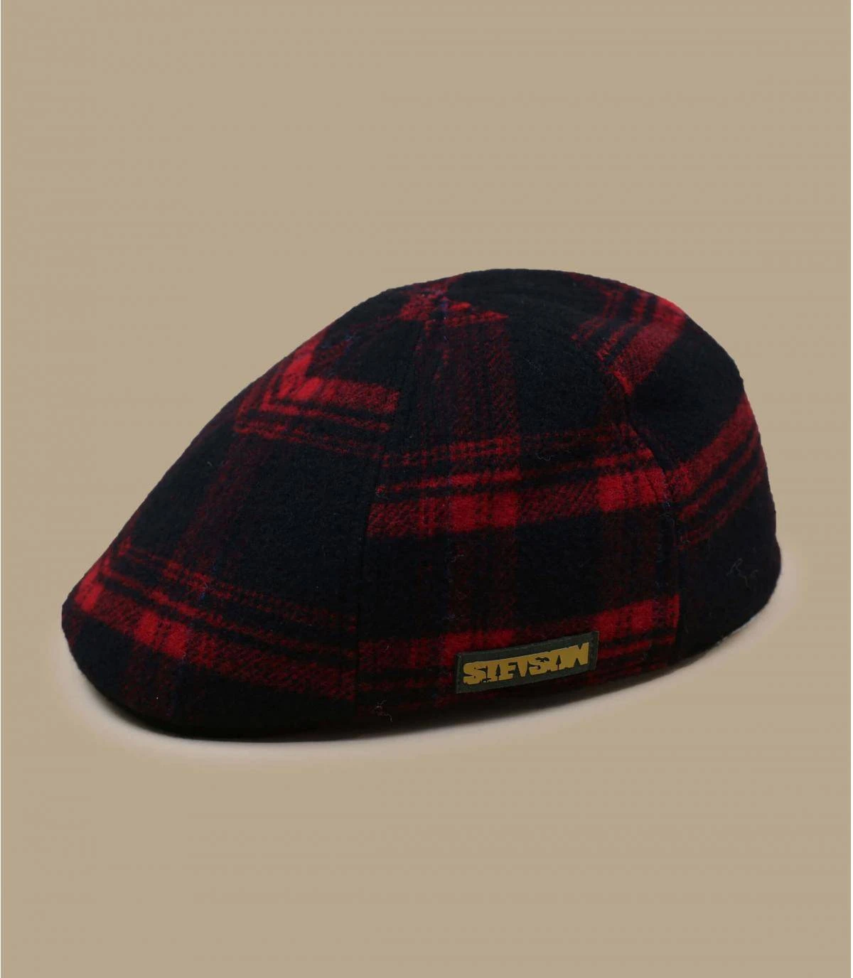Stetson Texas Virgin Shadow Plaid Red Black 2 Stetson Texas Virgin Shadow Plaid Red Black – Image 2