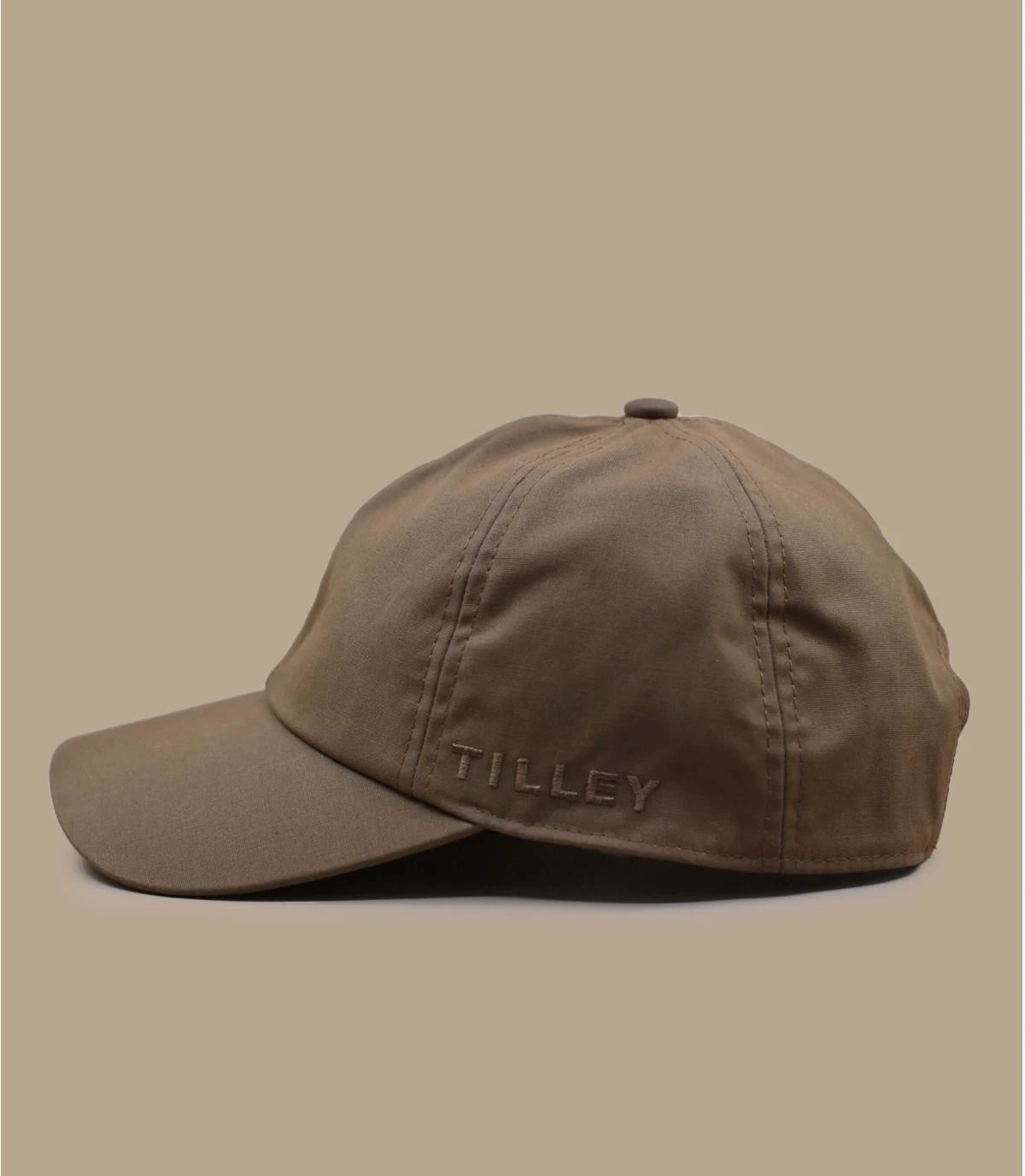 Tilley Waxed Millerain Baseball Cap British Tan 4 Tilley Waxed Millerain Baseball Cap British Tan – Image 4